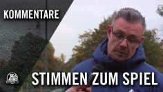 Die Stimmen zum Spiel (SpVg Schonnebeck II – DJK BW Mintard, Bezirksliga Niederrhein, Gruppe 6)