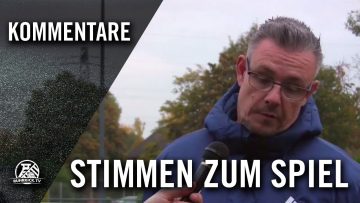 Die Stimmen zum Spiel (SpVg Schonnebeck II – DJK BW Mintard, Bezirksliga Niederrhein, Gruppe 6)