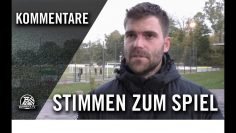 Die Stimmen zum Spiel | SpVg Schonnebeck – SV Straelen (13. Spieltag, Oberliga Niederrhein)