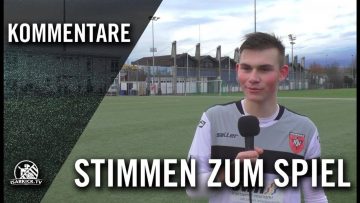 Die Stimmen zum Spiel | SpVgg Unterhaching U19 – ASV Neumarkt U19 (15. Spieltag, Bayernliga)
