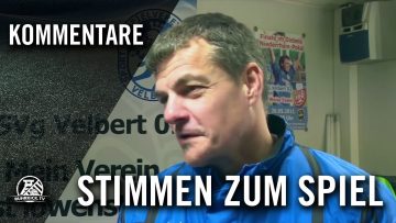 Die Stimmen zum Spiel (SSVg Velbert – SpVg Schonnebeck, Oberliga Niederrhein) | RUHRKICK.TV