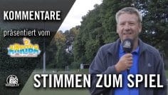 Die Stimmen zum Spiel | SV Blankenese – SV RW Wilhelmsburg | Präsentiert vom ARRIBA Erlebnisbad