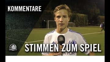 Die Stimmen zum Spiel | SV Empor Berlin U15 – FC Viktoria 1889 Berlin U15 (4. Spieltag)