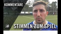 Die Stimmen zum Spiel | SV Fühlingen-Chorweiler – TuS Ehrenfeld (1. Runde, Kreispokal Köln)