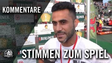 Die Stimmen zum Spiel (SV Lichtenberg 47 – BFC Preussen, Finale, Berliner Pokal der 1. Herren 15/16)