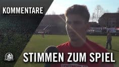 Die Stimmen zum Spiel (SV Lichtenberg 47 – TuS Makkabi, Berliner Pokal der 1. Herren 2015/2016)