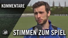 Die Stimmen zum Spiel (SV Lövenich/Widdersdorf – Spvg Wesseling-Urfeld, U19-Sonderliga)