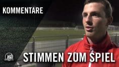 Die Stimmen zum Spiel (SV Lövenich-Widdersdorf – Hürth, A-Junioren, Achtelfinale, Bitburger-Pokal)