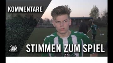 Die Stimmen zum Spiel | SV Rugenbergen – Wedeler TSV (21.Spieltag, Oberliga Hamburg)