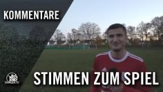 Die Stimmen zum Spiel | SV Untermenzing – TSV Allach 09 (13. Spieltag, Kreisliga 1)