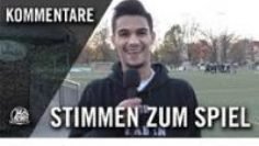 Die Stimmen zum Spiel | SV Wanne 11 – Sportfreunde Wanne-Eickel (15. Spieltag, Bezirksliga 10)