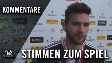 Die Stimmen zum Spiel (SV Wehen Wiesbaden – SV Rot-Weiß Hadamar (Finale, Hessenpokal 2017)
