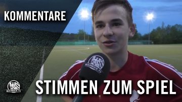 Die Stimmen zum Spiel (SV Wehen Wiesbaden – SG Orlen, Finale, Regionalpokal 2015/2016, Wiesbaden)