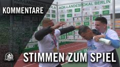 Die Stimmen zum Spiel | Tennis Borussia Berlin – FC Viktoria 1889 Berlin (Finale, Pokal)