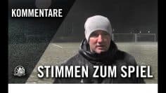 Die Stimmen zum Spiel | Tennis Borussia Berlin II – VfB Hermsdorf II (Viertelfinale, Pokal)