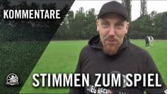 Die Stimmen zum Spiel (Tennis Borussia Berlin – RSV Eintracht 1949, U15 C-Junioren, Relegation Regio