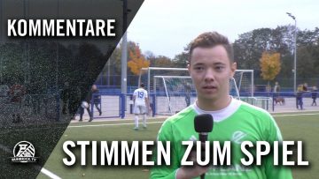 Die Stimmen zum Spiel | TSC Eintracht Dortmund – Rot Weiß Germania 11/67 e.V. (13. Spieltag, KL A1)