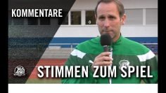 Die Stimmen zum Spiel | TSG Sprockhövel – SpVg Schonnebeck (Testspiel)