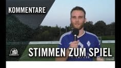 Die Stimmen zum Spiel | TSV Gräfelfing – FC Deisenhofen U23 (Testspiel)