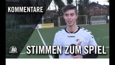 Die Stimmen zum Spiel | TSV Sasel U19 – Altona 93 U19 (4. Runde, Pokal)