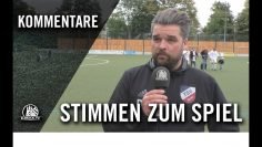 Die Stimmen zum Spiel | TSV Sasel – Niendorfer TSV (10. Spieltag, Oberliga Hamburg)