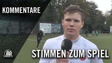 Die Stimmen zum Spiel | TSV Sasel – TuS Dassendorf (12. Spieltag, Oberliga Hamburg)