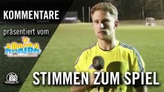 Die Stimmen zum Spiel (TSV Wandsetal II – BW 96 Schenefeld II, Achtelfinale, Pokal der 2. Herren)