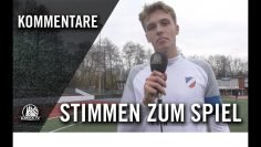 Die Stimmen zum Spiel | TuRa Harksheide U19 – SC Nienstedten U19 (3. Runde, Pokal) | Nordsport