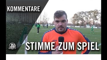 Die Stimmen zum Spiel | TuS 1910 Wiescherhöfen – FC Frohlinde (15. Spieltag, Landesliga Staffel 3)