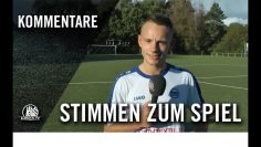 Die Stimmen zum Spiel | TuS Berne – Rahlstedter SC (4. Runde, Pokal)