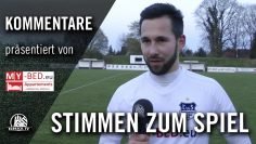 Die Stimmen zum Spiel (TuS Dassendorf – TSV Buchholz, Oberliga Hamburg) | Präsentiert von MY-BED.eu