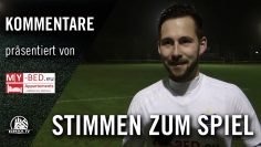 Die Stimmen zum Spiel (TuS Dassendorf – SV Rugenbergen, Oberliga Hamburg) | ELBKICK.TV