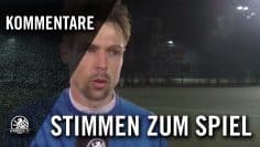 Die Stimmen zum Spiel (TuS Makkabi – Mariendorfer SV,  Berliner Pokal 2015/2016)