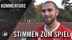 Die Stimmen zum Spiel (TuS Makkabi – GSK Galatasaray Köln, Kreisliga D, Staffel 5, Kreis Köln)