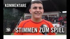 Die Stimmen zum Spiel | TuS Nieder-Eschbach U17 – Spvgg. Oberrad U17 (Finale, Kreispokal B-Junioren)