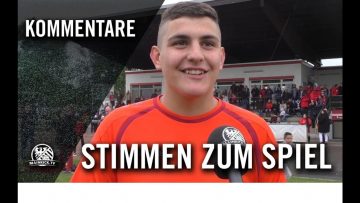 Die Stimmen zum Spiel | TuS Nieder-Eschbach U17 – Spvgg. Oberrad U17 (Finale, Kreispokal B-Junioren)