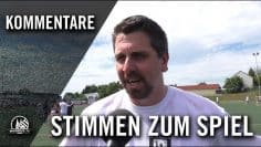 Die Stimmen zum Spiel (TV Herkenrath – FC Ende Hahn, Mittelrheinliga)
