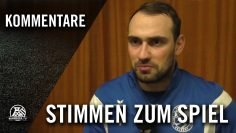 Die Stimmen zum Spiel  (TVD Velbert – SSVg Velbert, Finale, 38. Velberter Stadtmeisterschaft)