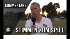 Die Stimmen zum Spiel | VfB Essen-Nord – SG Kupferdreh (2. Spieltag, Bezirksliga 6)