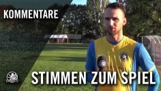 Die Stimmen zum Spiel (VfB Hermsdorf II – SFC Stern 1900 II, Berliner Pokal der 2. Herren 2015/2016)