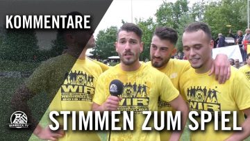 Die Stimmen zum Spiel | VfB Homberg – TuRU 1880 Düsseldorf (30. Spieltag, Oberliga Niederrhein)