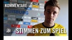 Die Stimmen zum Spiel | VfB Homberg – SV Straelen (31. Spieltag, Oberliga Niederrhein)