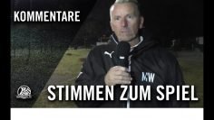 Die Stimmen zum Spiel | Vogelheimer SV – SG Kupferdreh (4. Runde, Kreispokal, Essen)