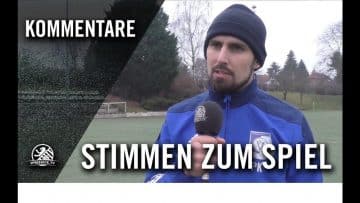 Die Stimmen zum Spiel | VSG Altglienicke II – SF Charlottenburg-Wilmersdorf (15. Spieltag)