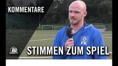 Die Stimmen zum Spiel | Walddörfer SV II – Hamburger SV III (2. Runde, Pokal)