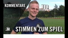 Die Stimmen zum Spiel | Wedeler TSV – SC Victoria Hamburg (6. Spieltag, Oberliga Hamburg)