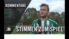 Die Stimmen zum Spiel | Wedeler TSV – TuS Osdorf (14. Spieltag, Oberliga Hamburg)