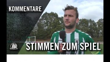 Die Stimmen zum Spiel | Wedeler TSV – TuS Osdorf (14. Spieltag, Oberliga Hamburg)