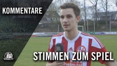 Die Stimmen zum Spiel | Wedeler TSV – FC Eintracht Norderstedt (Viertelfinale, Pokal der 1. Herren)