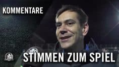 Die Stimmen zum Spiel (Weißenseer FC – Hertha BSC, U13 D-Junioren, Berliner Pokal der D-Junioren)